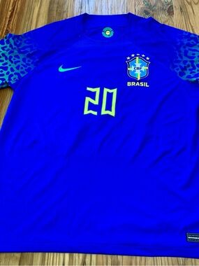 Brazil Vini  Jr. Nike 2022 2023 Away Jersey Dri-Fit Adv Size XL DN0617-433 # 20